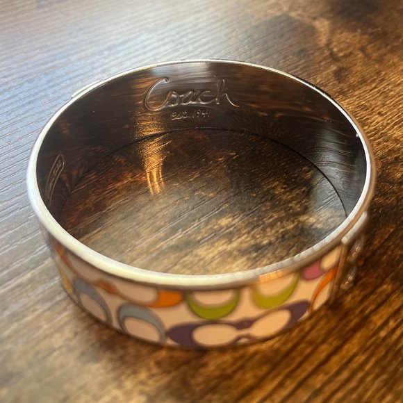 Coach Signature C Multicolor Bangle Bracelet - Picture 1 of 5